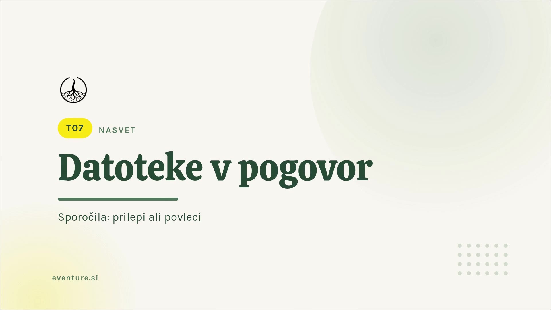 Nasvet: datoteke v pogovoru