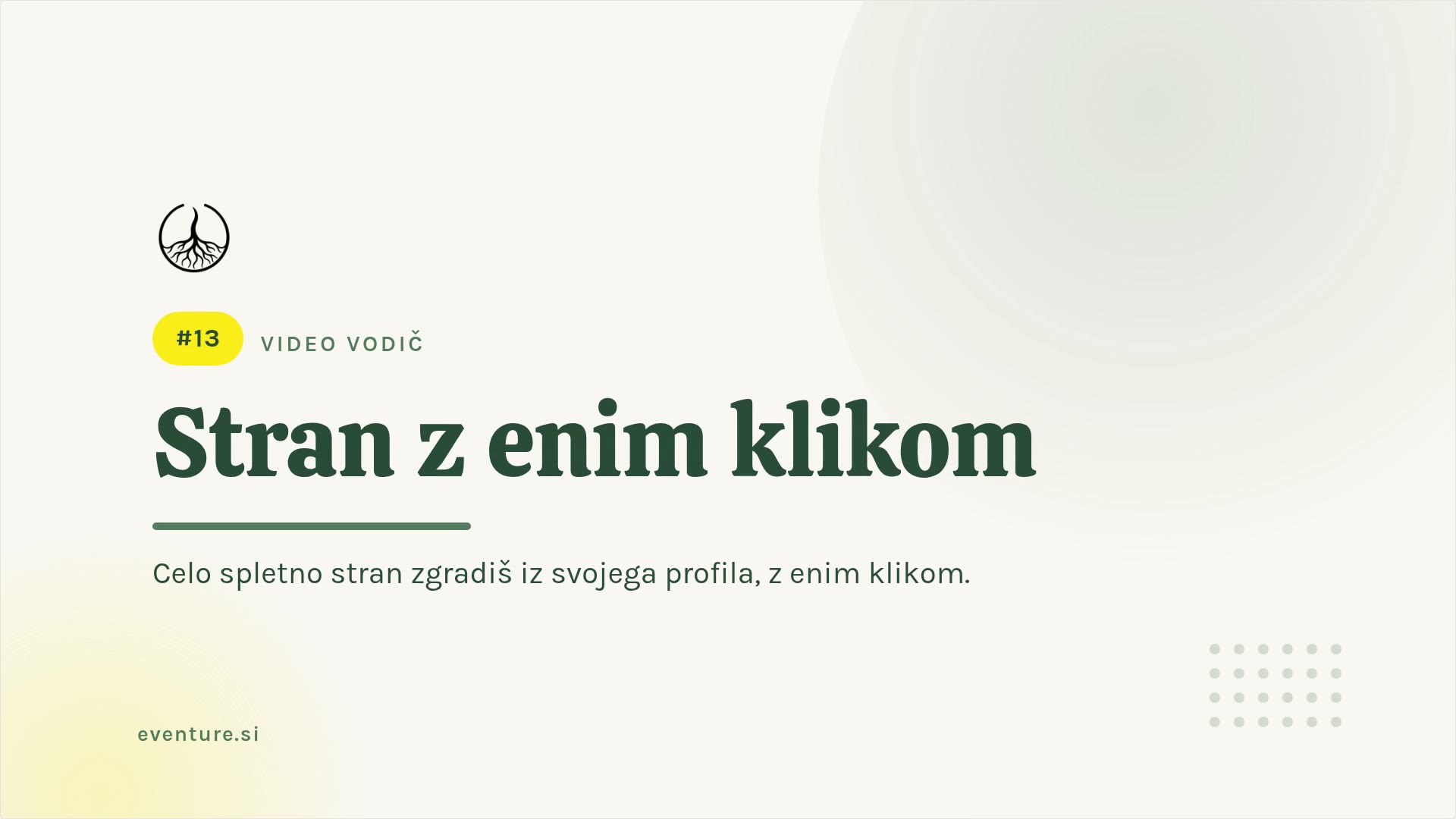 Spletna stran z enim klikom